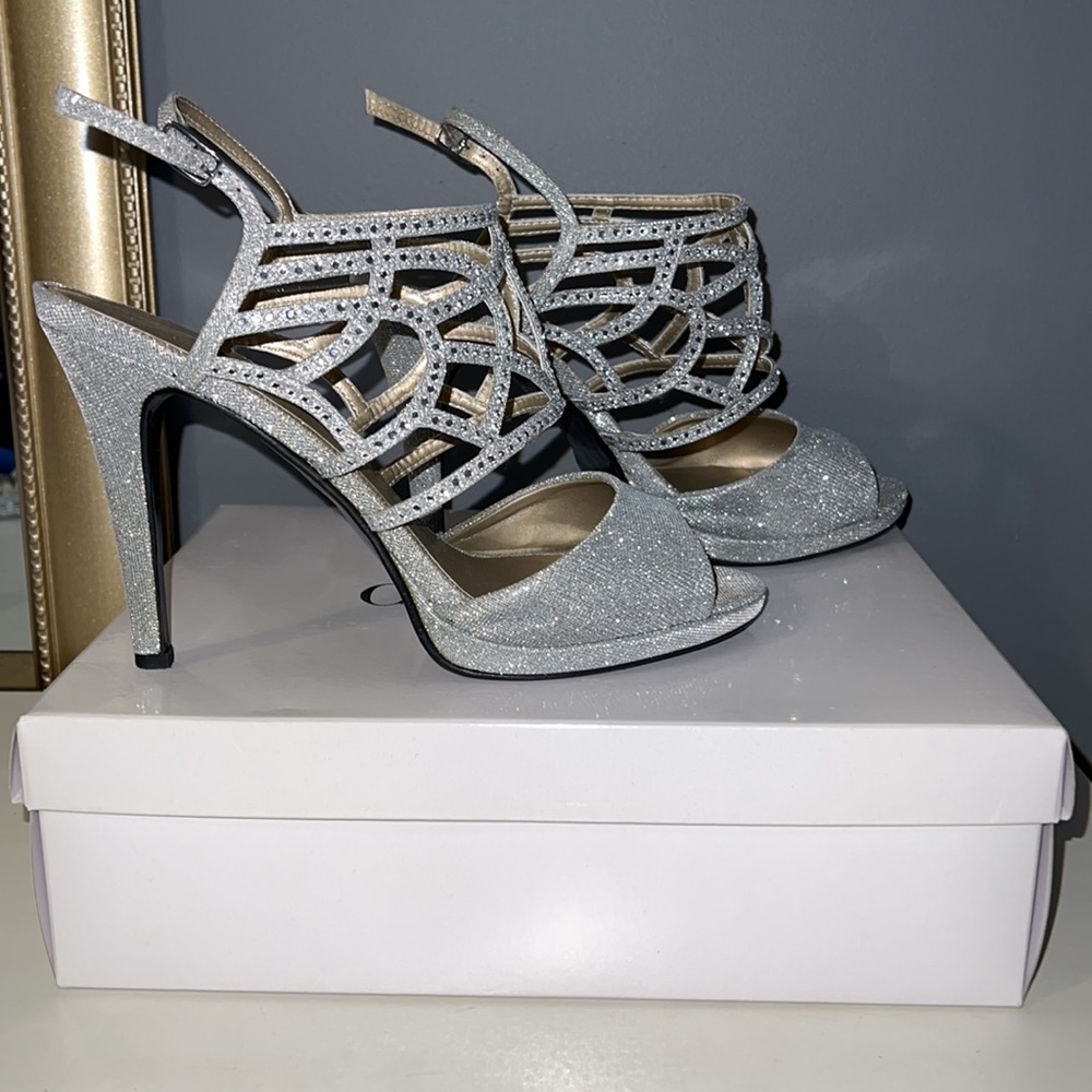 Silver Rhinestone Heels - Picture 5 of 8